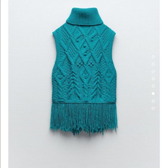 Zara fringed knit vest - Picture 9 of 11
